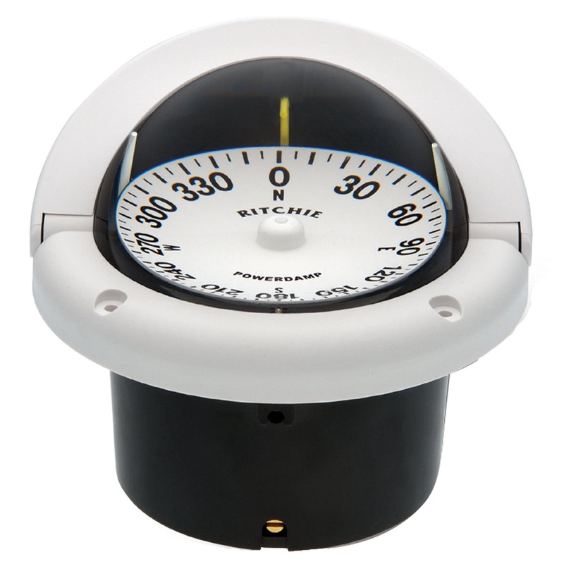 Ritchie HF-742W Helmsman Compass – Flush Mount – White [HF-742W]