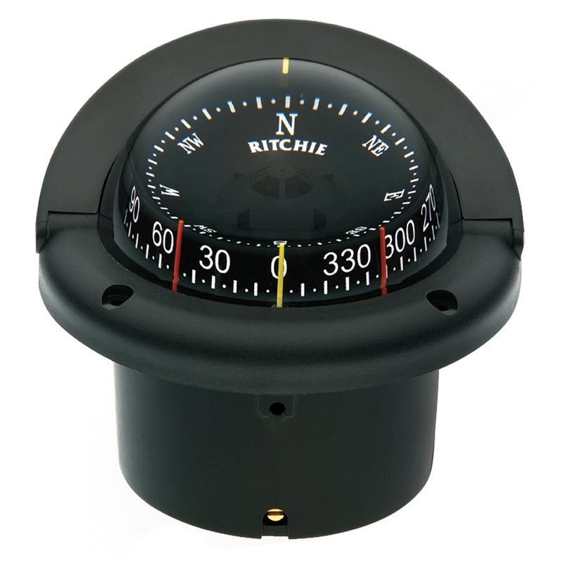 Ritchie HF-743 Helmsman Combidial Compass – Flush Mount – Black [HF-743]