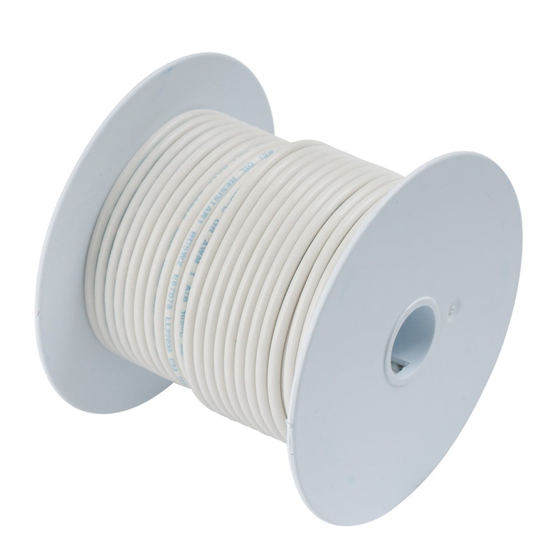 Ancor White 6 AWG Tinned Copper Wire – 25′ [112702]