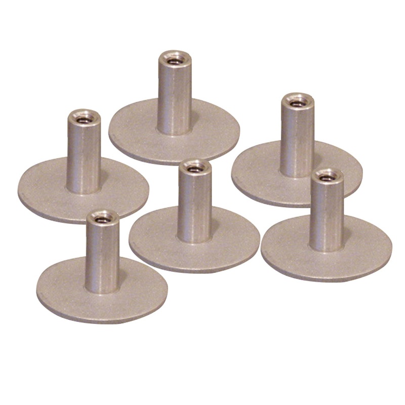 Weld Mount Stainless Steel Standoff 1.25 Base  1/4 x 20 Thread .75    Tall – 6-Pack [142012304]
