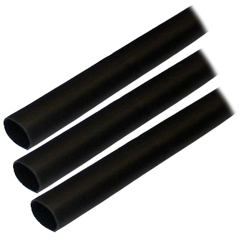 Ancor Adhesive Lined Heat Shrink Tubing (ALT) – 1/2 x 3 – 3-Pack – Black [305103]