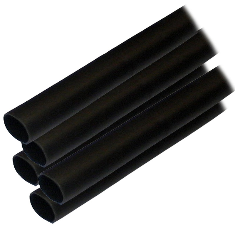 Ancor Adhesive Lined Heat Shrink Tubing (ALT) – 1/2 x 6 – 5-Pack – Black [305106]