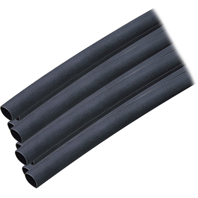 Ancor Adhesive Lined Heat Shrink Tubing (ALT) – 1/4 x 12 – 10-Pack – Black [303124]