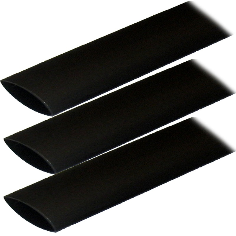 Ancor Adhesive Lined Heat Shrink Tubing (ALT) – 1 x 3 – 3-Pack – Black [307103]