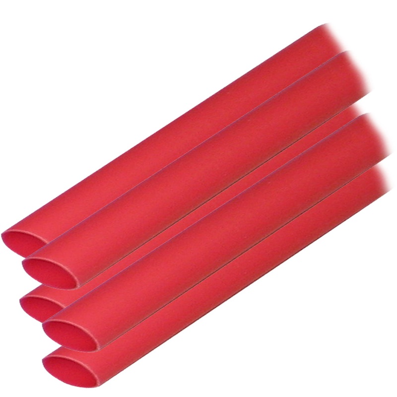 Ancor Adhesive Lined Heat Shrink Tubing (ALT) – 3/8 x 12 – 5-Pack – Red [304624]