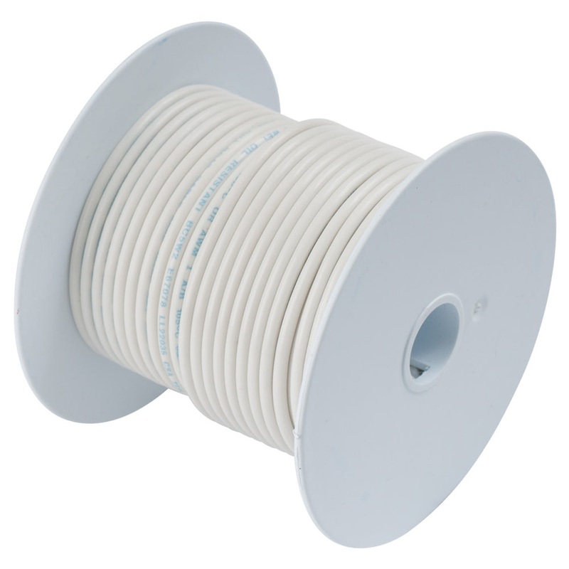 Ancor White 16 AWG Tinned Copper Wire – 250′ [102925]