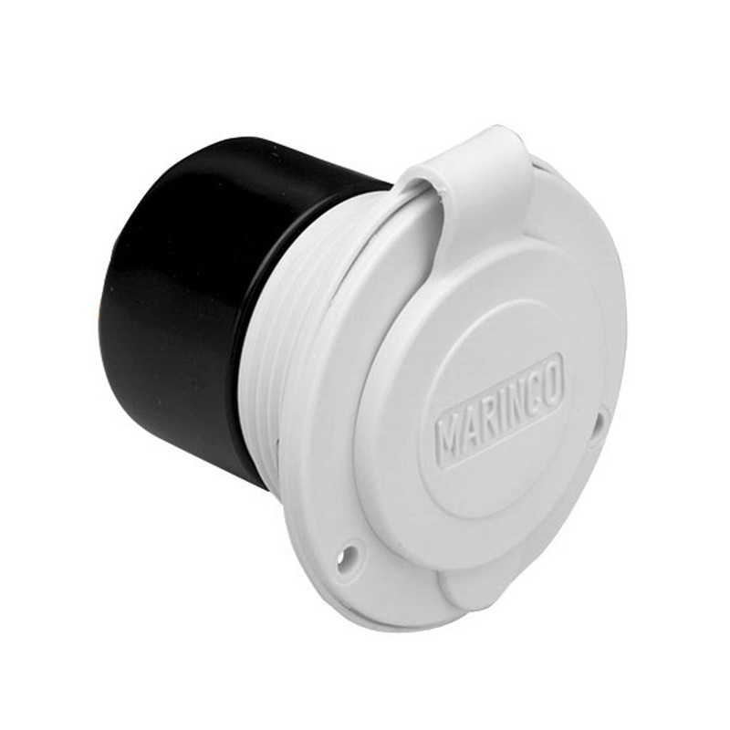 Marinco 15A 125V On-Board Charger Inlet – Front Mount – White [150BBIW]