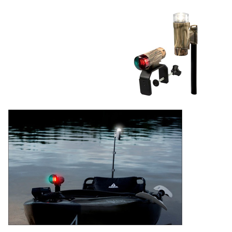 Attwood PaddleSport Portable Navigation Light Kit – C-Clamp, Screw Down or Adhesive Pad – RealTree Max-4 Camo [14195-7]