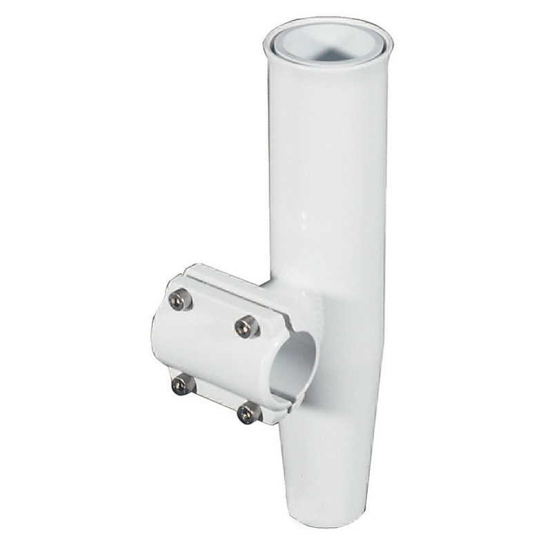 Lee’s Clamp-On Rod Holder – White Aluminum – Horizontal Mount – Fits 1.050 O.D. Pipe [RA5201WH]