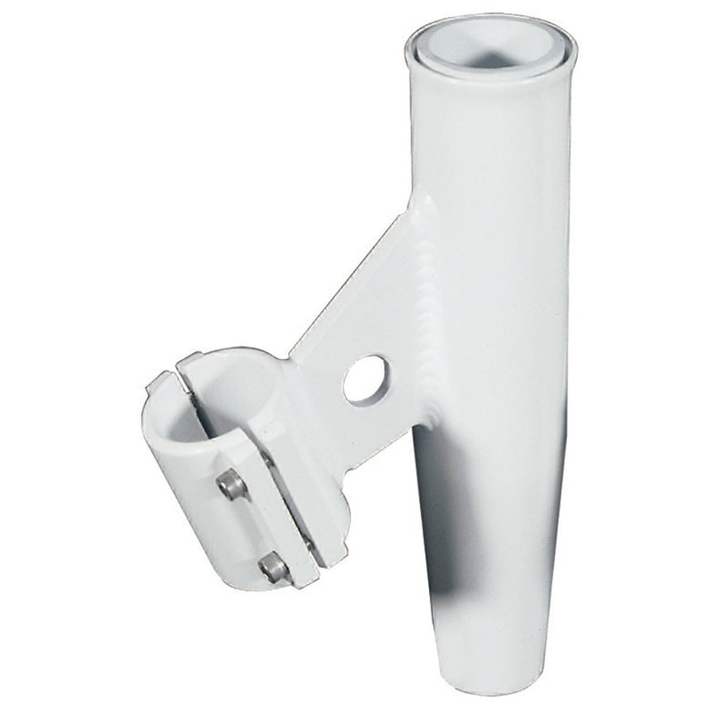 Lee’s Clamp-On Rod Holder – White Aluminum – Vertical Mount – Fits 2.375 O.D Pipe [RA5005WH]