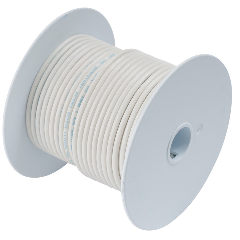 Ancor White 10 AWG Tinned Copper Wire – 100′ [108910]