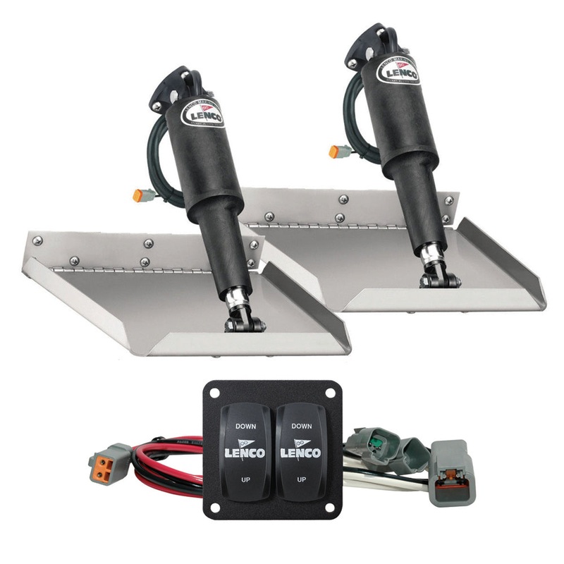 Lenco 12 x 12 Edge Mount Trim Tab Kit w/Double Rocker Switch Kit [15102-104]