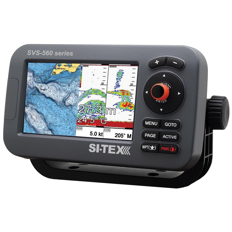SI-TEX SVS-560CF-E Chartplotter – 5 Color Screen w/External GPS & Navionics+ Flexible Coverage [SVS-560CF-E]
