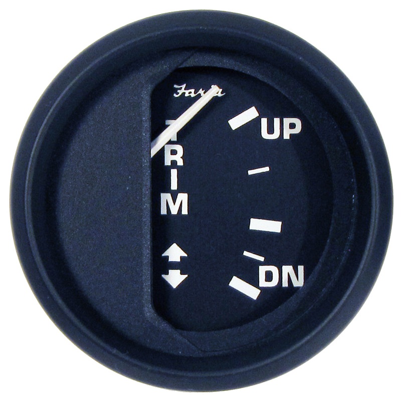 Faria Euro Black 2 Trim Gauge f/ Johnson/Evinrude/Suzuki Outboard [12827]