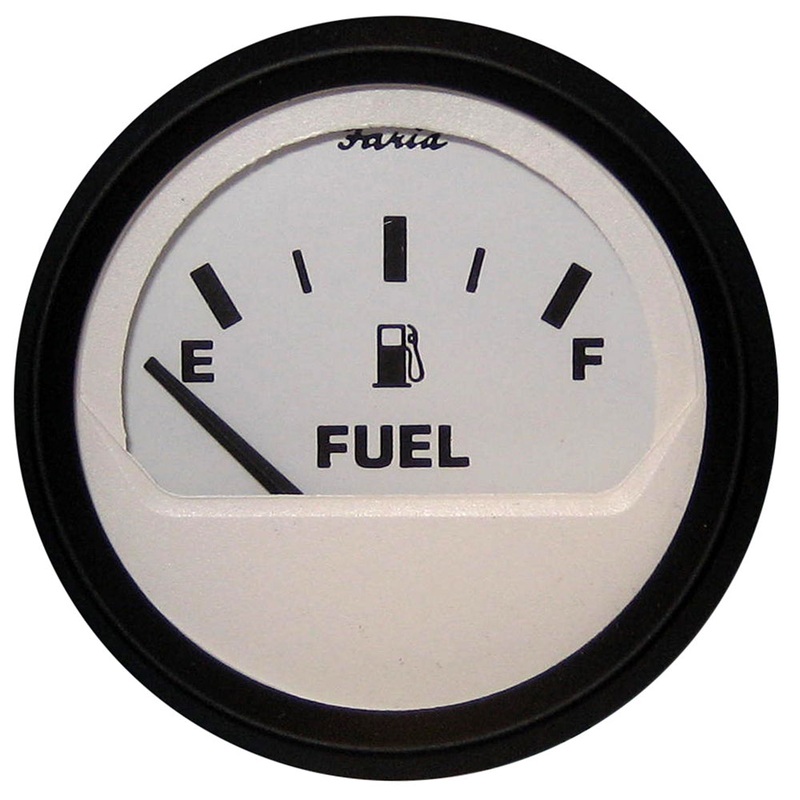 Faria Euro White 2 Fuel Level Gauge (E-1/2-F) [12901]