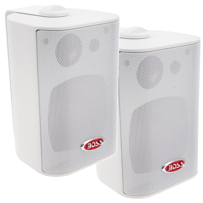 Boss Audio 4 MR4.3W Box Speakers – White – 200W [MR4.3W]