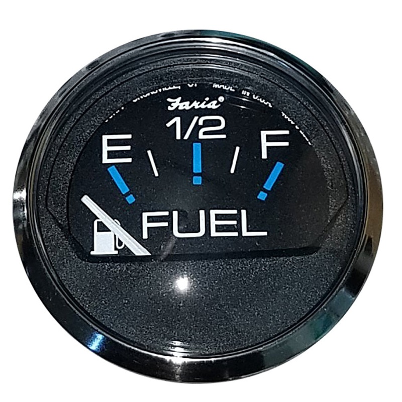 Faria Chesapeake Black 2 Fuel Level Gauge (E-1/2-F) [13701]