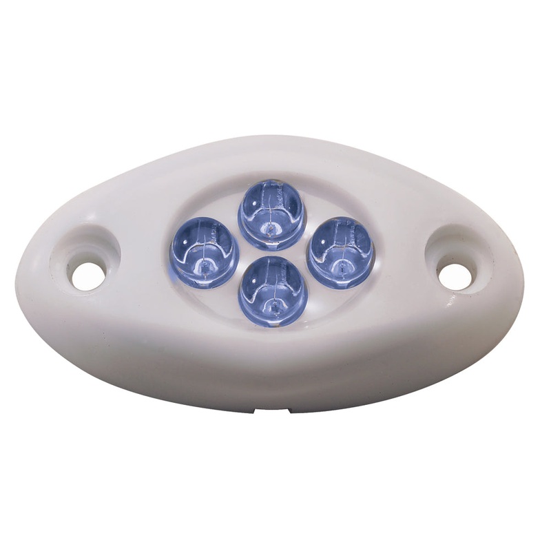 Innovative Lighting Courtesy Light – 4 LED Surface Mount – Blue LED/White Case [004-2100-7]