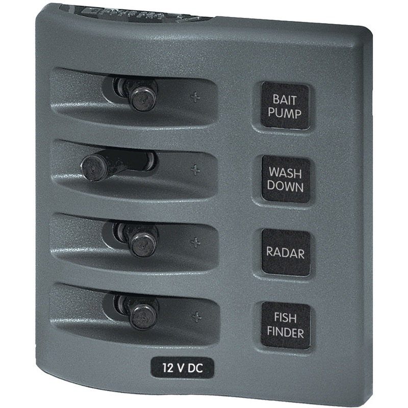 Blue Sea 4305 WeatherDeck 12V DC Waterproof Switch Panel – 4 Posistion [4305]