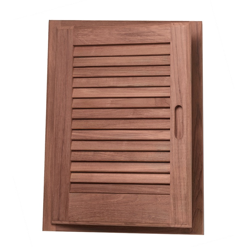 Whitecap Teak Louvered Door & Frame – Left Hand – 15 x 20 [60725]