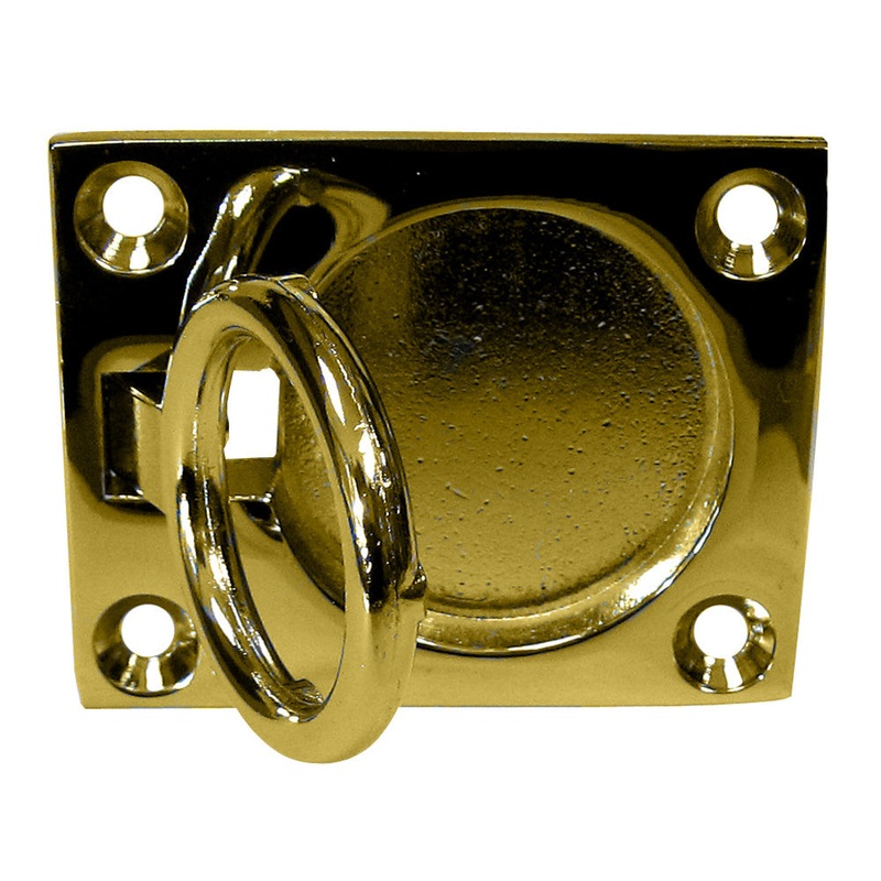 Whitecap Flush Pull Ring – Polished Brass – 2 x 2-1/2 [S-3362BC]