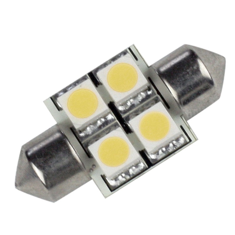 Lunasea Single-Sided 4 LED Festoon – 10-30VDC/0.7W/60 Lumens – Warm White [LLB-202W-21-00]