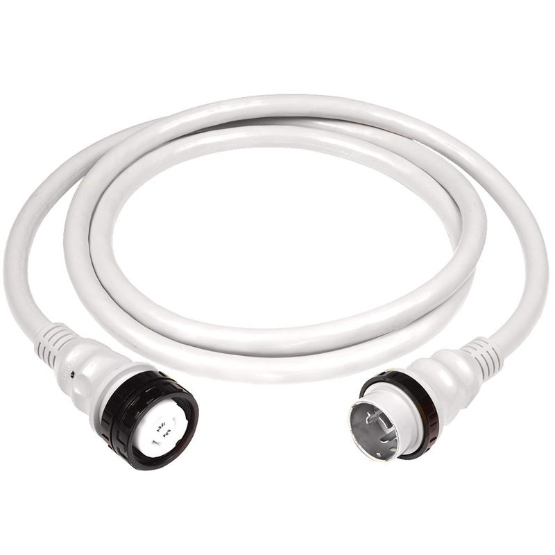 Marinco 50Amp 125/250V Shore Power Cable – 25′ – White [6152SPPW-25]