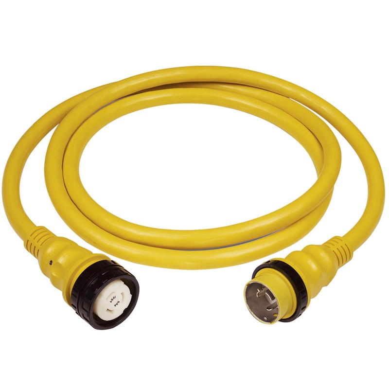 Marinco 50Amp 125/250V Shore Power Cable – 25′ – Yellow [6152SPP-25]