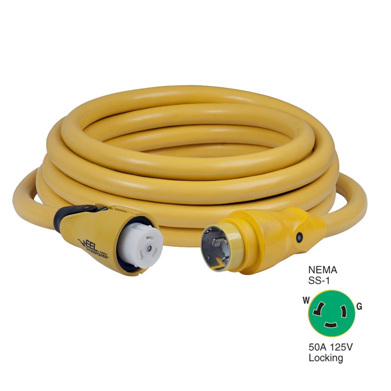Marinco CS503-25 EEL 50A 125V Shore Power Cordset – 25′ – Yellow [CS503-25]