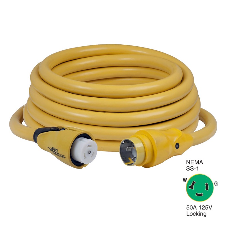 Marinco CS503-50 EEL 50A 125V Shore Power Cordset – 50′ – Yellow [CS503-50]