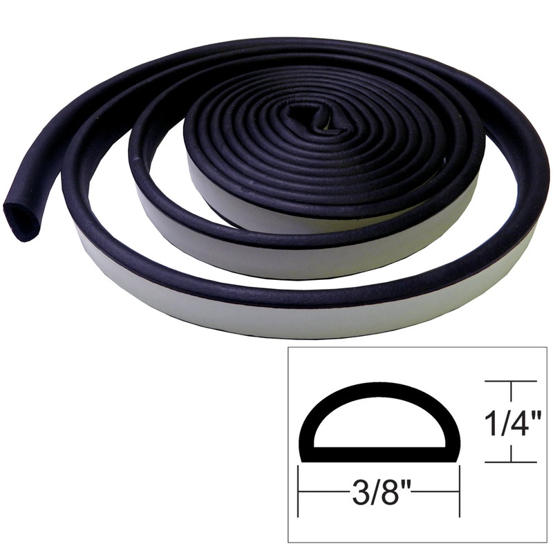 TACO Weather Seal – 10’L x 1/4H x 3/8W – Black [V30-1333B10-1]
