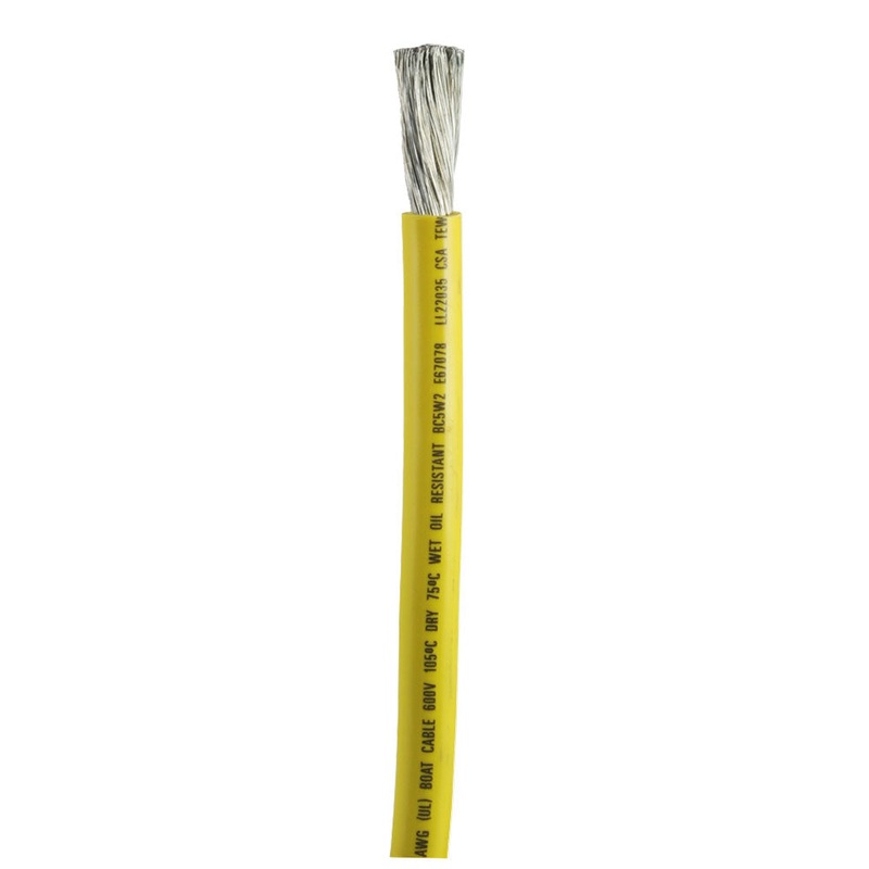 Ancor Yellow 1/0 AWG Battery Cable – Sold By The Foot [1169-FT]
