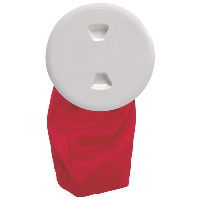 Beckson 5 Stow-Away Deck Plate – White w/12 Bag [DP50BW]