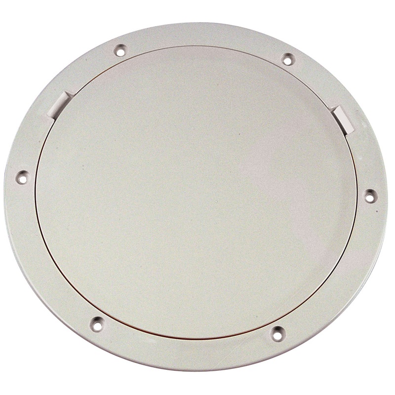 Beckson 8 Smooth Center Pry-Out Deck Plate – White [DP81-W]
