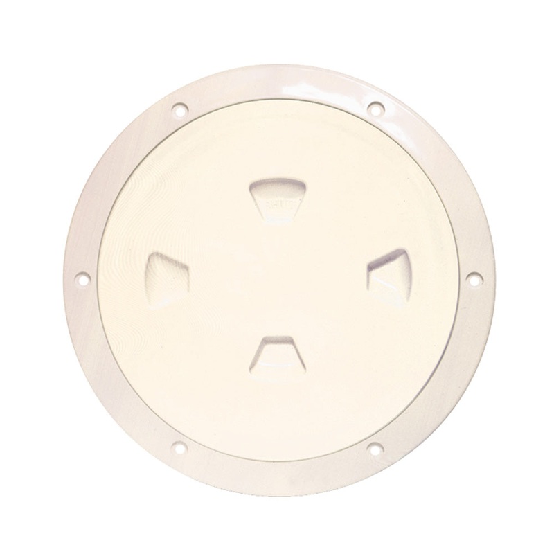 Beckson 8 Smooth Center Screw-Out Deck Plate – Beige [DP80-N]
