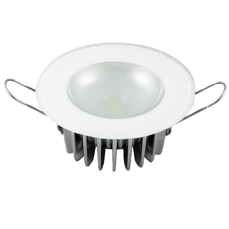 Lumitec Mirage – Flush Mount Down Light – Glass Finish/No Bezel – 4-Color Red/Blue/Purple Non Dimming w/White Dimming [113190]