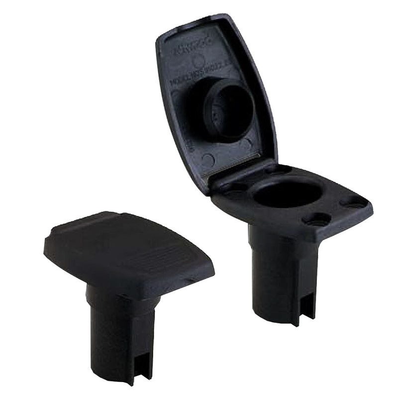 Attwood Oval 2-Pin Base f/Angled Pole – Black [91022-7]