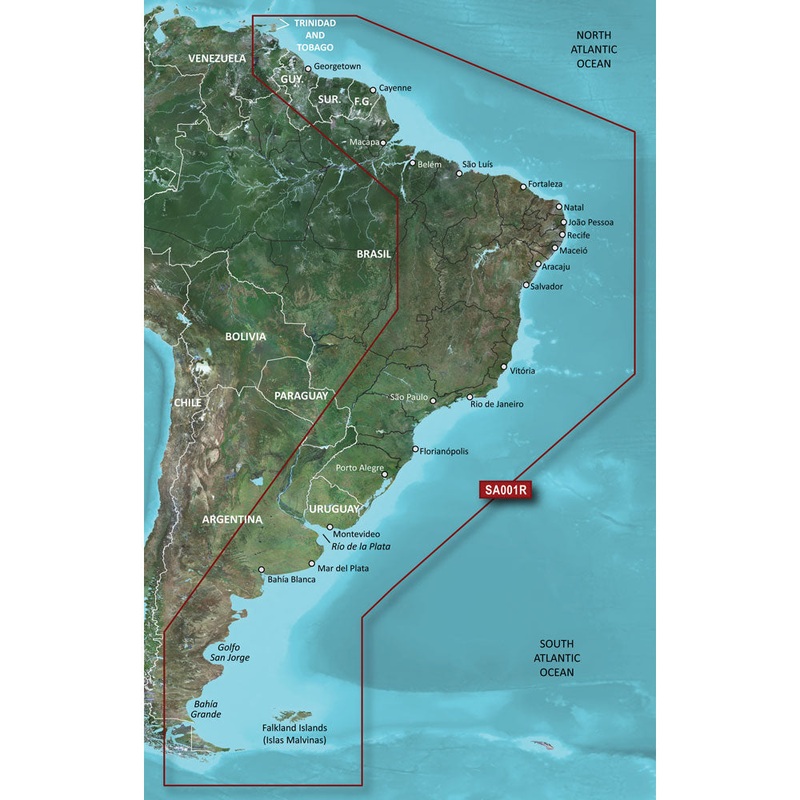 Garmin BlueChart g3 HD – HXSA001R – South America East Coast – microSD/SD [010-C1062-20]