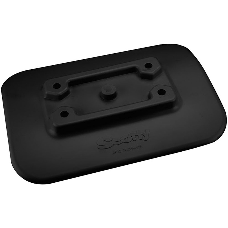Scotty 341-BK Glue-On Mount Pad f/Inflatable Boats – Black [341-BK]