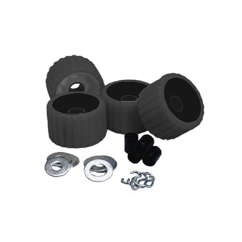 C.E. Smith Ribbed Roller Replacement Kit – 4 Pack – Black [29210]