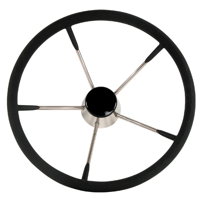 Whitecap Destroyer Steering Wheel – Black Foam, 15 Diameter [S-9004B]