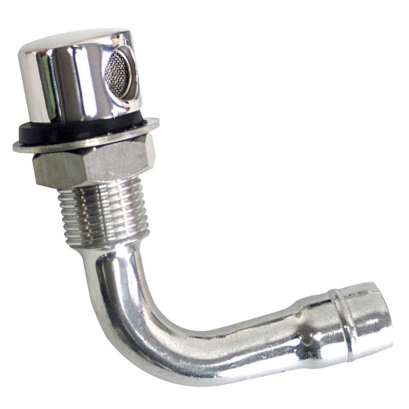 Whitecap Fuel Vent – Round Head, 90 Degree, 5/8 Hose [6023C]