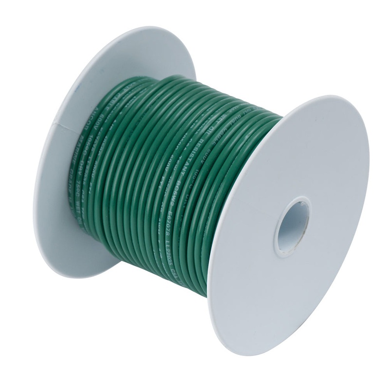 Ancor Tinned Copper Wire – 6 AWG – Green – 25 [112302]