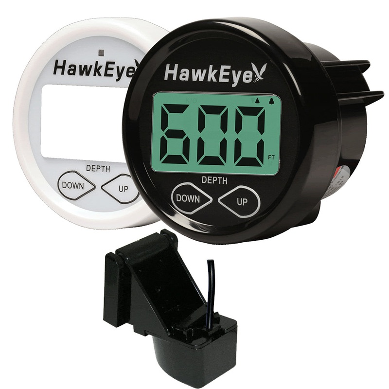 Hawkeye DepthTrax In-Dash Digital Depth  Temp Gauge – Transom Mount [DT2BX-TM]