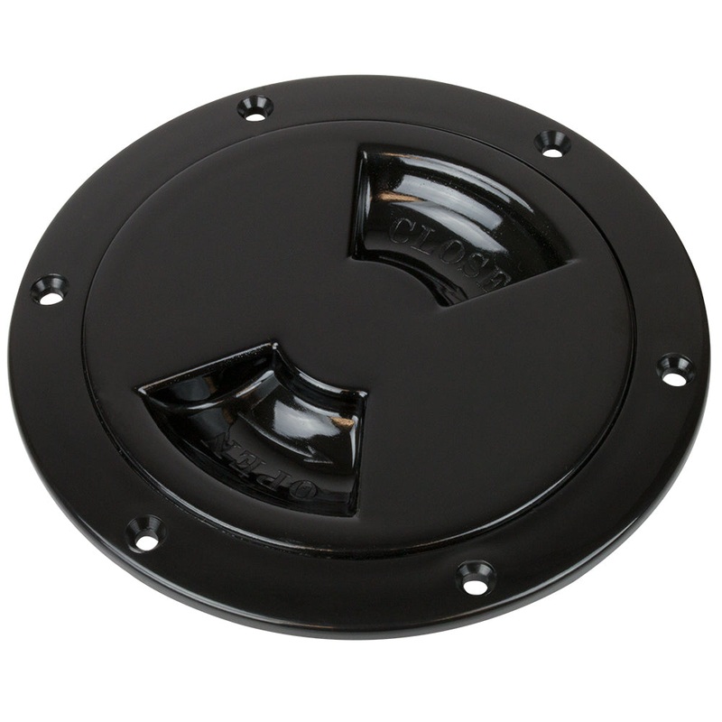 Sea-Dog Smooth Quarter Turn Deck Plate – Black – 4 [336145-1]