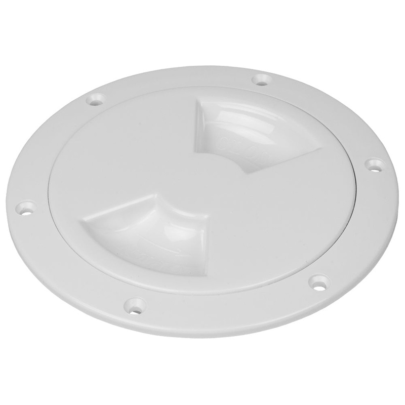 Sea-Dog Smooth Quarter Turn Deck Plate – White – 4 [336140-1]