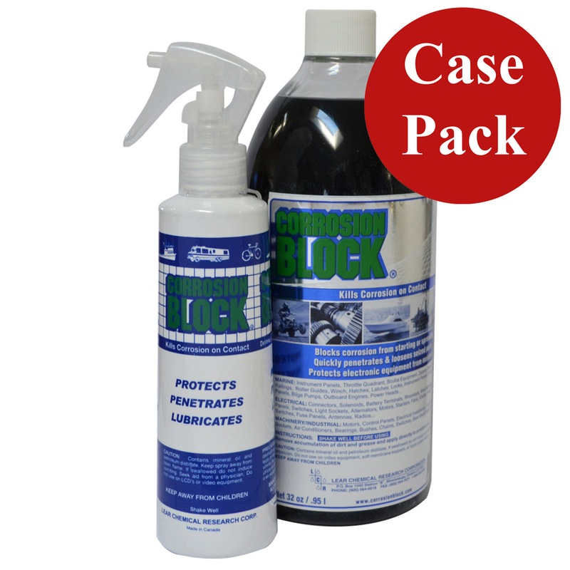 Corrosion Block 32oz Bottle with Pump – Non-Hazmat, Non-Flammable  Non-Toxic *Case of 4* [20032CASE]