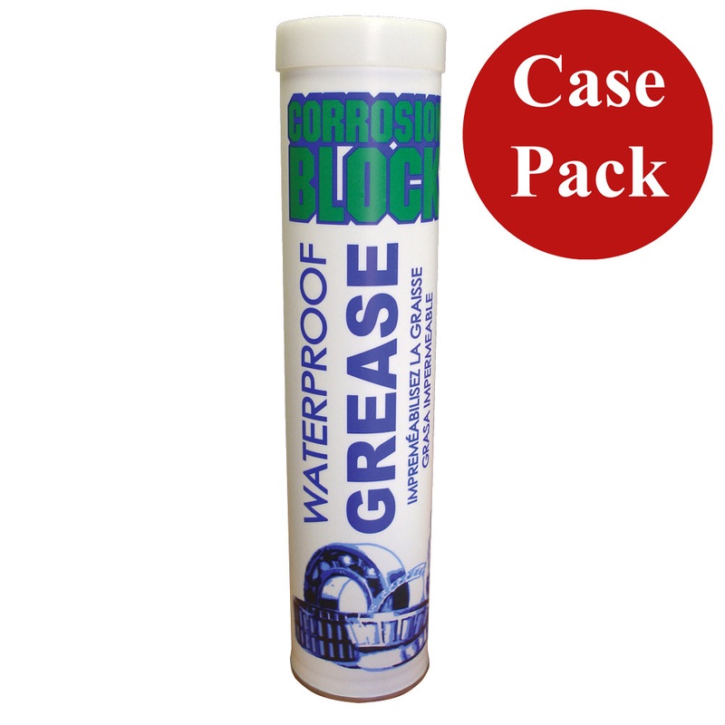 Corrosion Block High Performance Waterproof Grease – 14oz Cartridge – Non-Hazmat, Non-Flammable  Non-Toxic *Case of 10* [25014CASE]