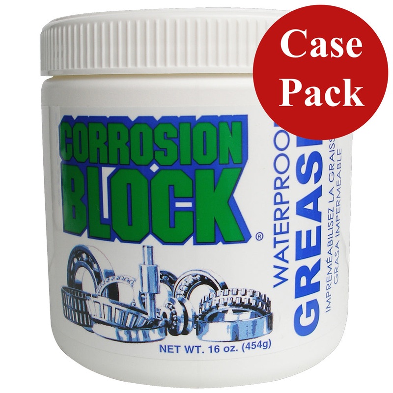 Corrosion Block High Performance Waterproof Grease – 16oz Tub – Non-Hazmat, Non-Flammable  Non-Toxic *Case of 6* [25016CASE]