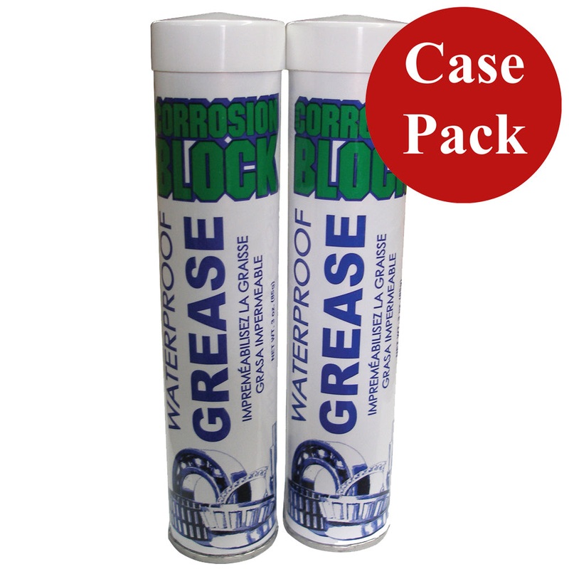 Corrosion Block High Performance Waterproof Grease – (2)2oz Tube – Non-Hazmat, Non-Flammable  Non-Toxic *Case of 6* [25003CASE]